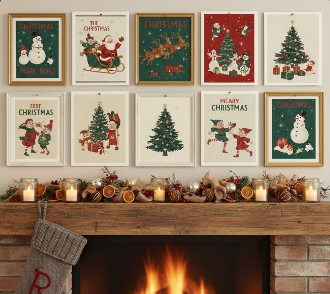 Retro Christmas Prints