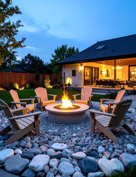 Rock Fire Pit Area