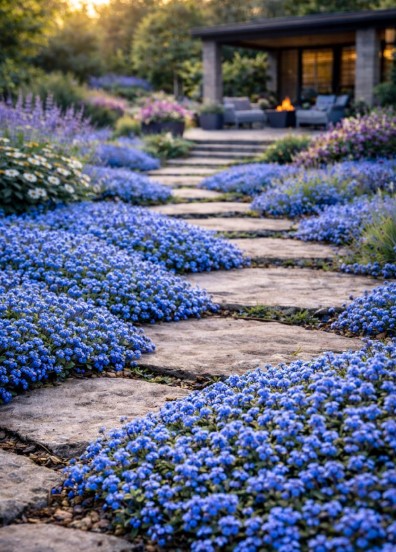 Rock Garden With Ground Cover