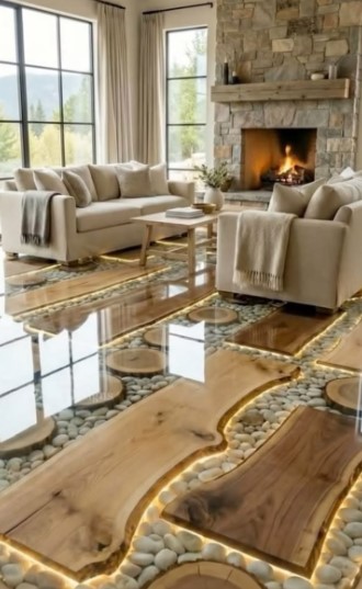 Rock and Wood Combination