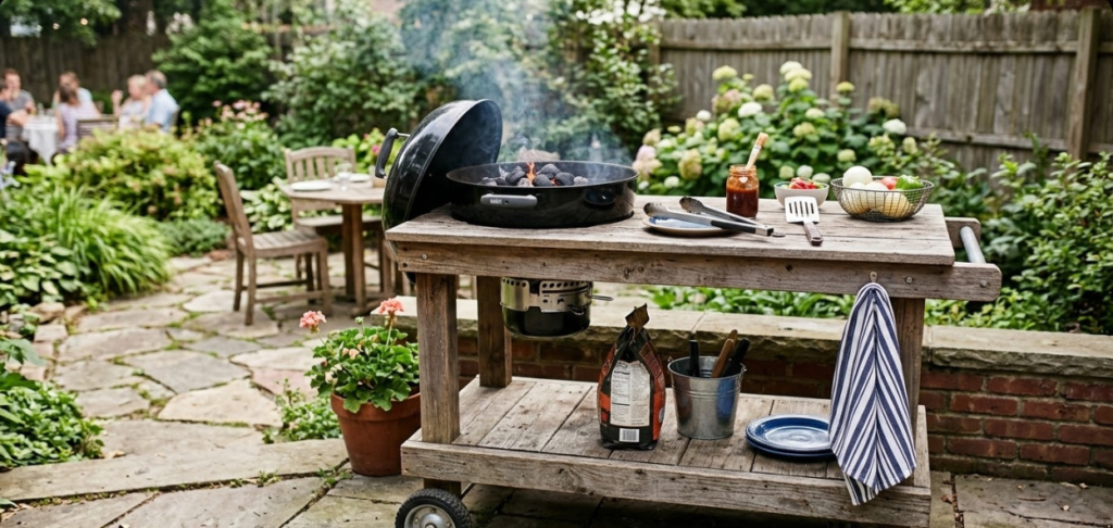 Rolling Cart Grill Station