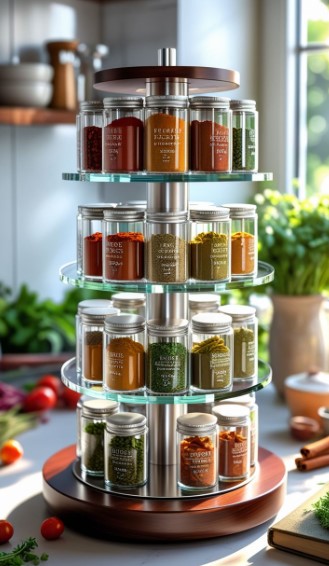 Rotating Spice Rack Design