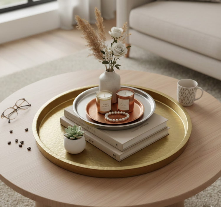 Round Metallic Trays