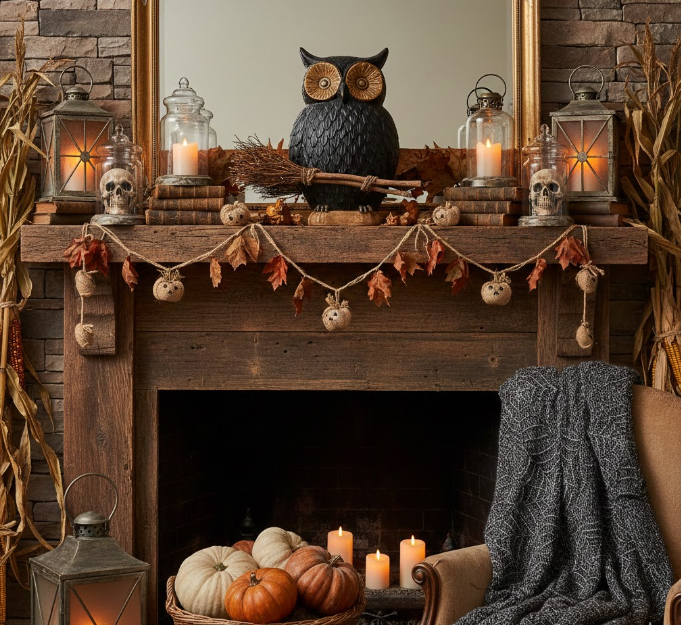 Rustic Charm Mantelpiece