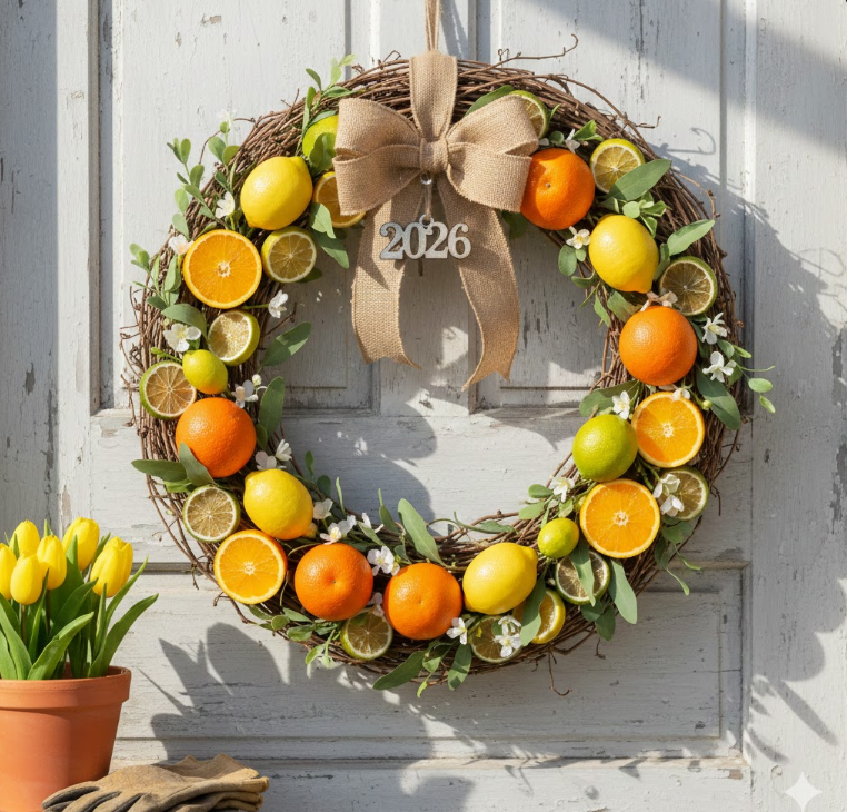 Rustic Grapevine With Citrus