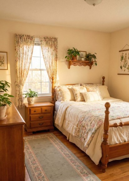  Rustic Retreat with an Antique Iron Bed