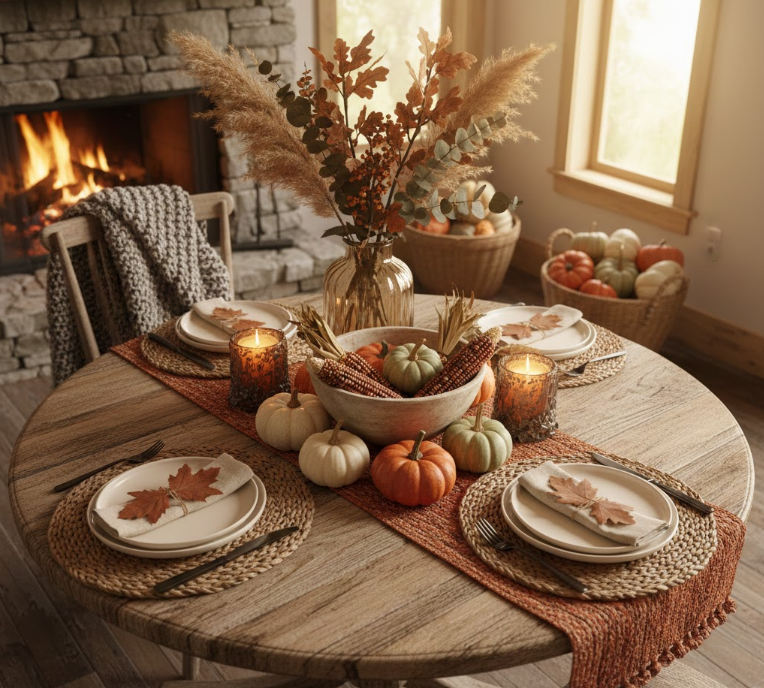 Rustic Round Table Charm