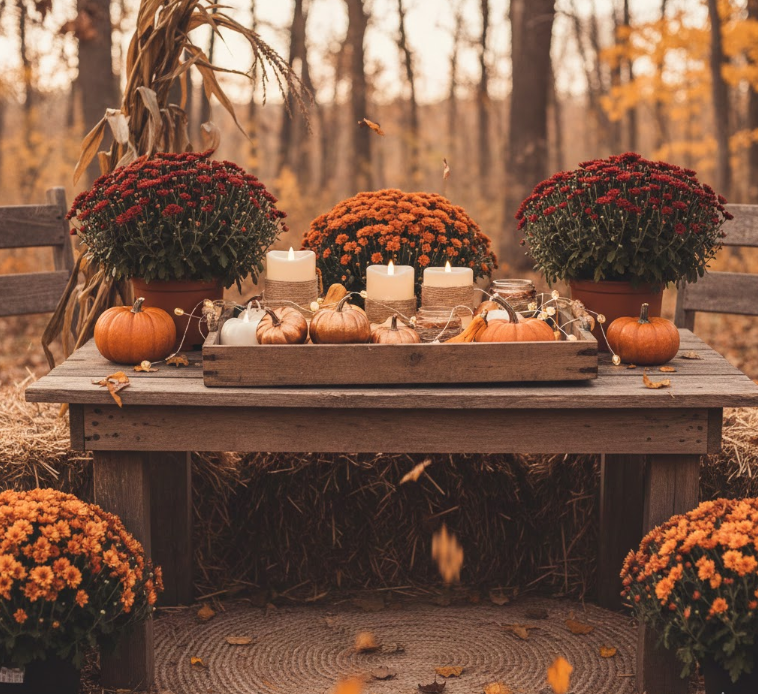 Rustic Tray Centerpiece