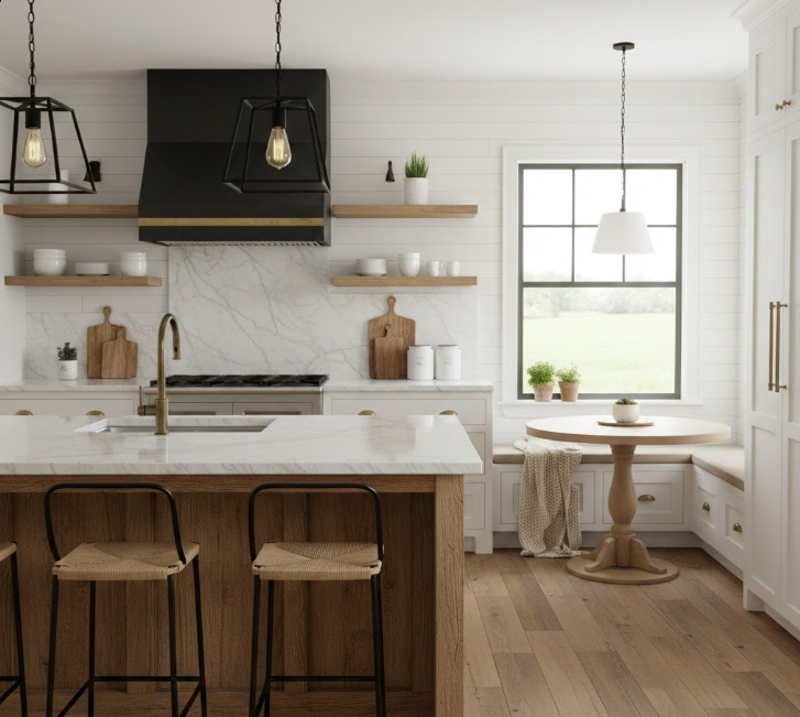 Rustic Warmth with Sleek Style