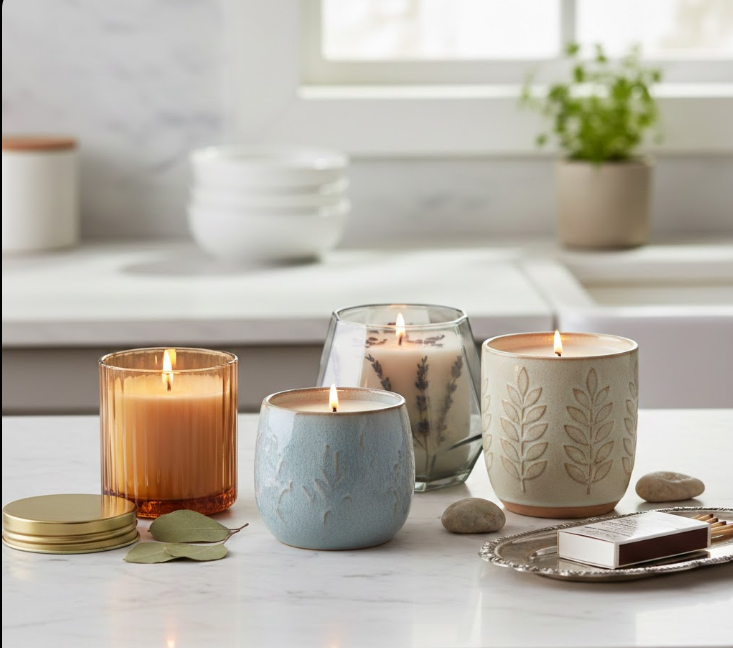 Scented Candles in Decorative Holders