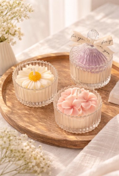 Scented Candles with Floral Notes