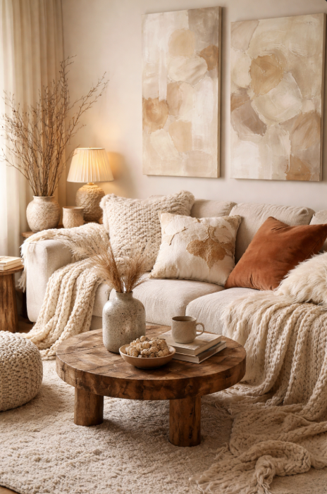 Cozy Textures with Artistic Flair