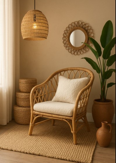 Seagrass and Rattan for Natural Texture