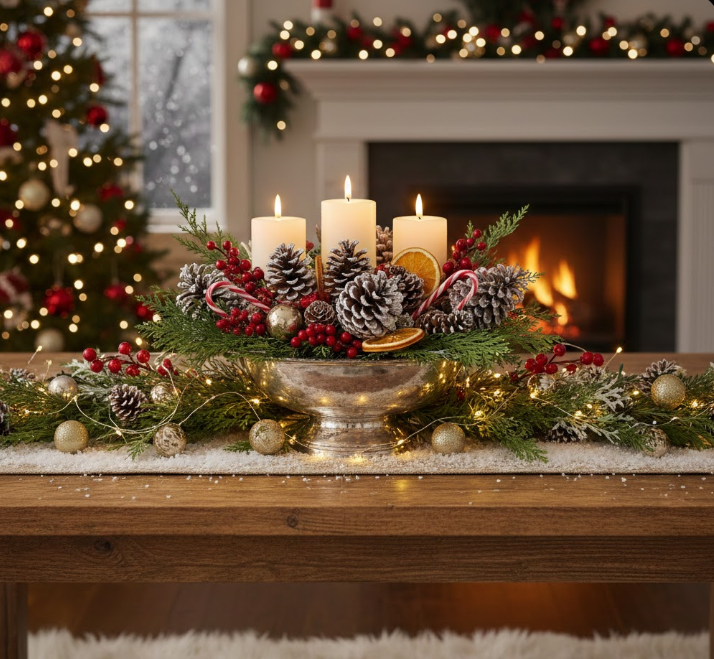 Seasonal Christmas Centerpiece