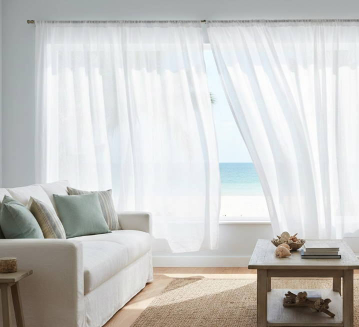 Sheer White Curtains