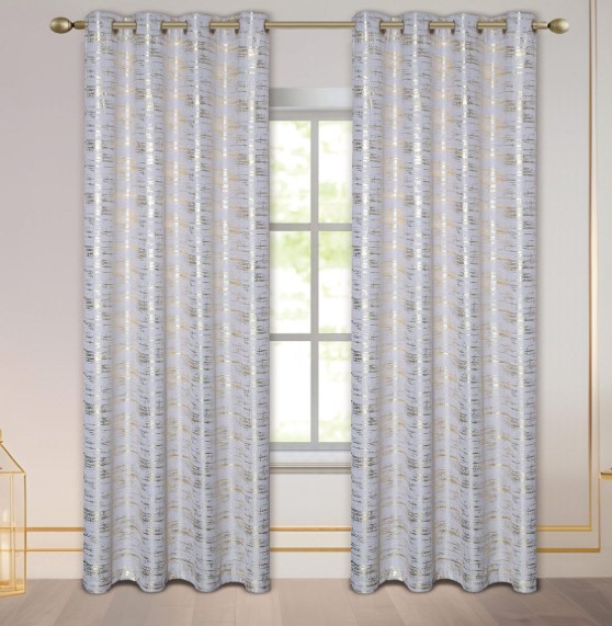 Shimmering Metallic Curtains