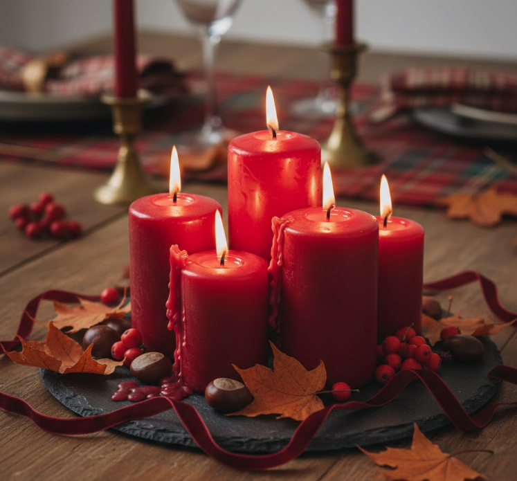 Simple Red Candle Drama