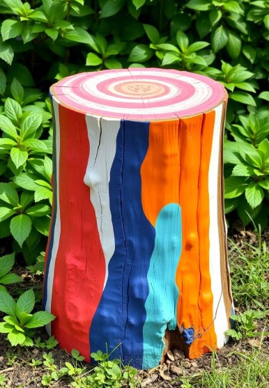 Simple Tree Stump Decorations