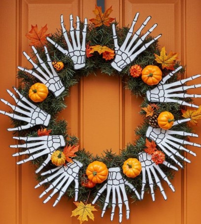 Skeleton Hand Wreath