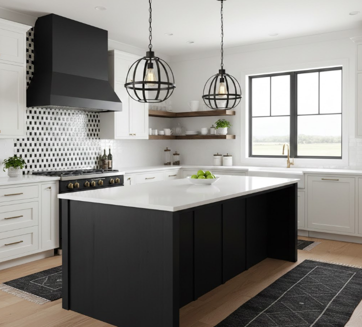 Sleek Contrast with Bold Accents