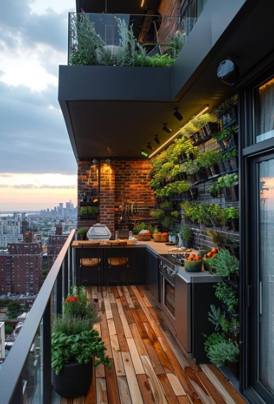 Small Balcony Kitchen
