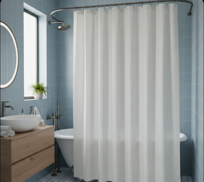 Soft Shower Curtains with Hotel Drape