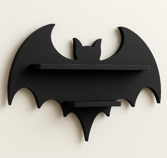 Sophisticated Bat and Ghost Shelf