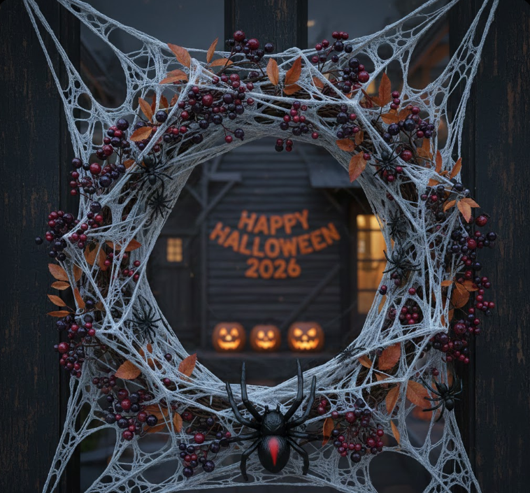 Spiderweb Berry Wreath
