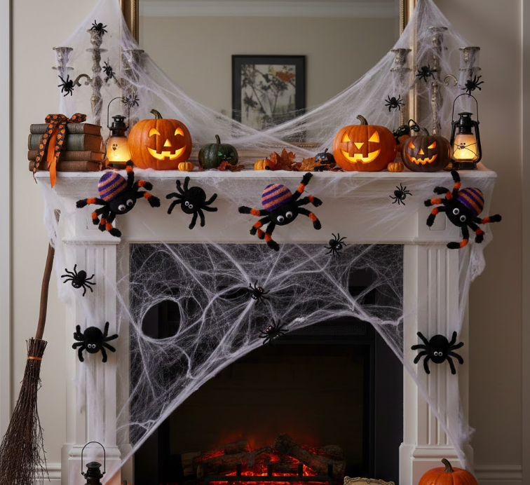 Spiderweb and Playful Spiders