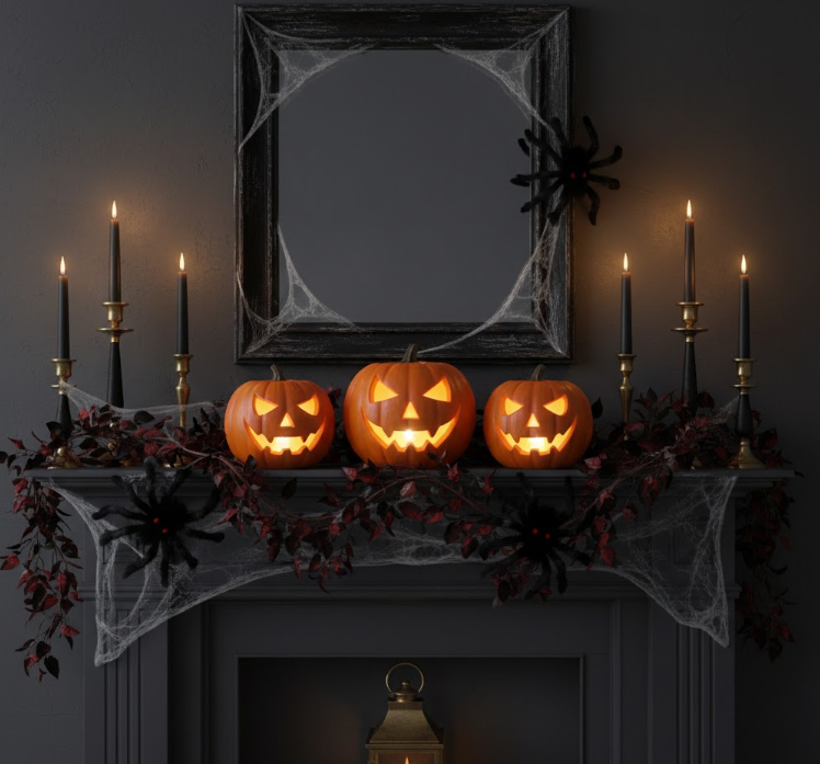 Spooky Jack-o-Lanterns and Candlesticks
