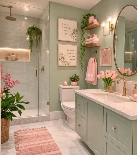 Spring Bathroom Decorating