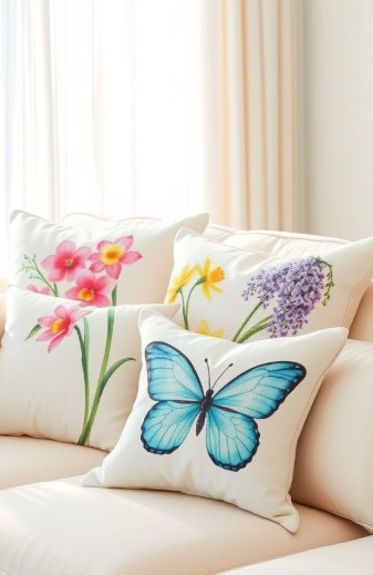 Springtime-Themed Cushion Covers