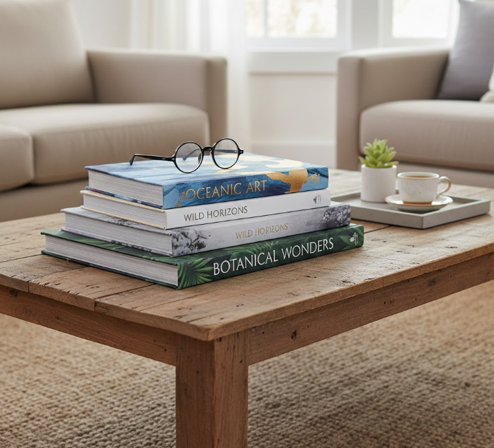 Stack of Coffee Table Books