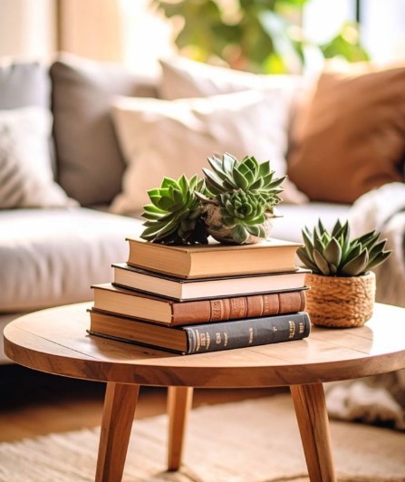 Stacked Coffee Table Books