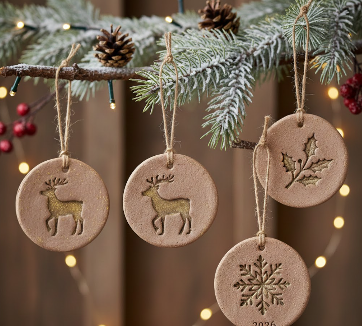 Stamped Christmas Ornaments