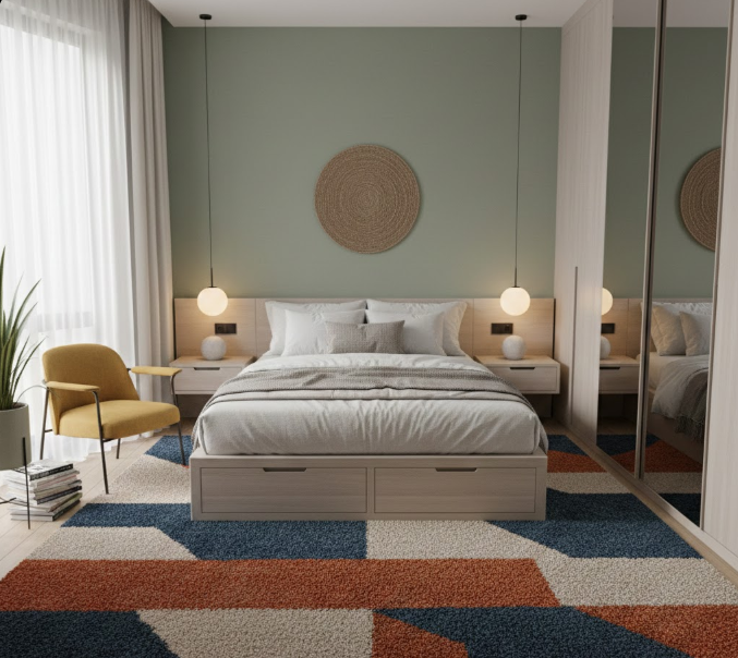 Statement Rug in a Small Footprint