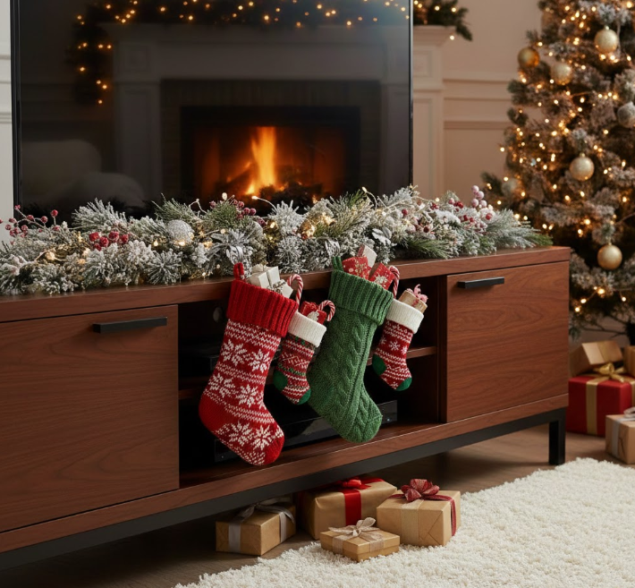 Stockings Hung From the Edge