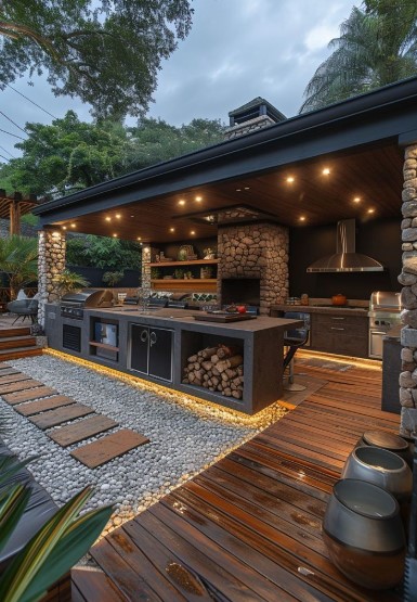Stone Outdoor Kitchen