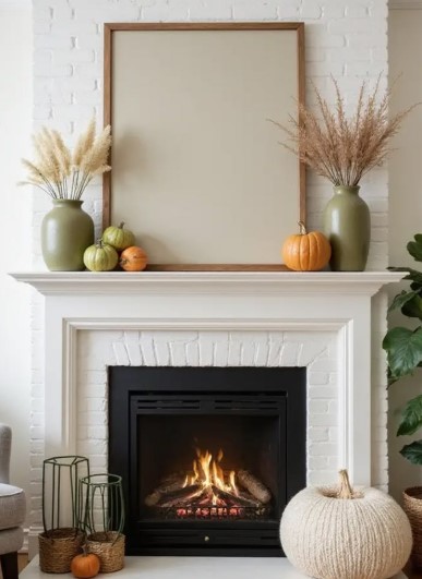 Stylish Spring Fireplace Mantel