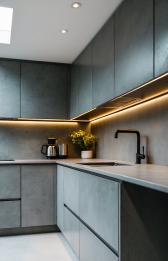 Stylish Two-Tone Cabinets