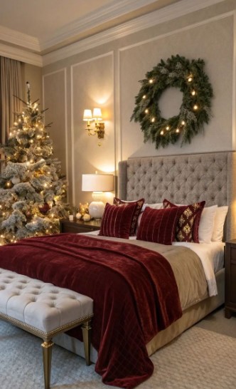 Subtle Christmas Bedroom Decor