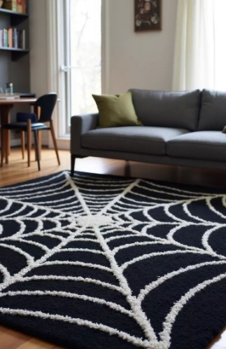 Subtle Spiderweb Rug