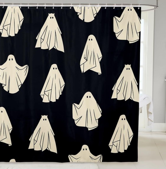 Subtly Spooky Ghost Shower Curtain