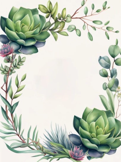 Succulent Monogram Frame