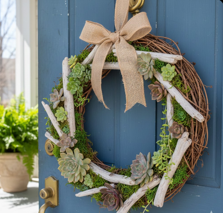 Succulent and Driftwood Mix