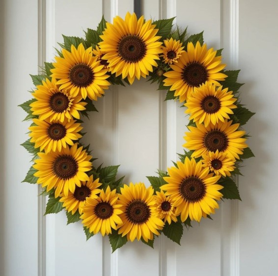 Sunflower and Grass Wreath