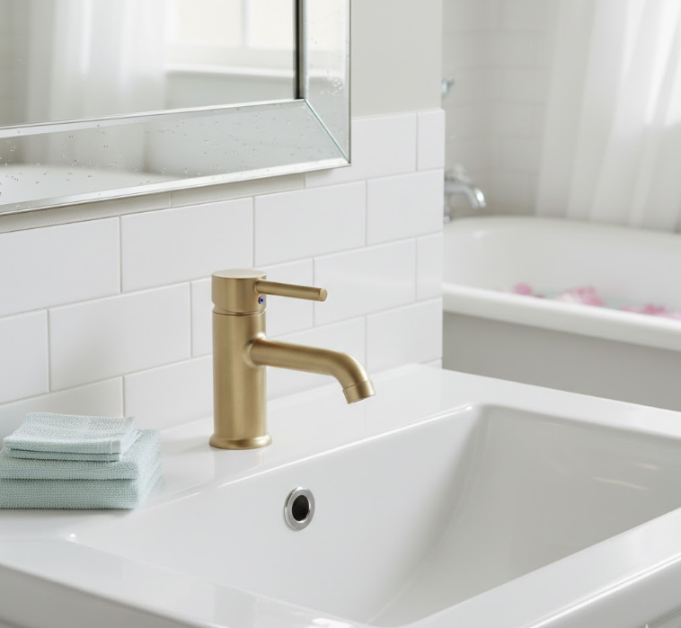Switch to a Matte Gold Faucet