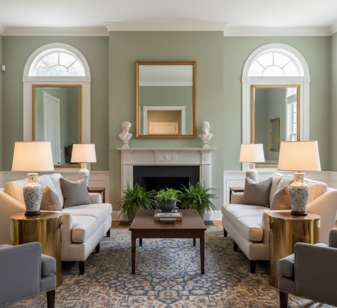 Symmetrical Furniture Arrangement