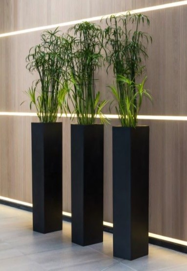 Tall Black Planter