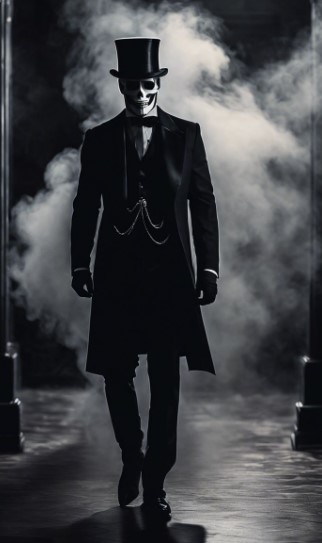 Tall Skeleton with Top Hat